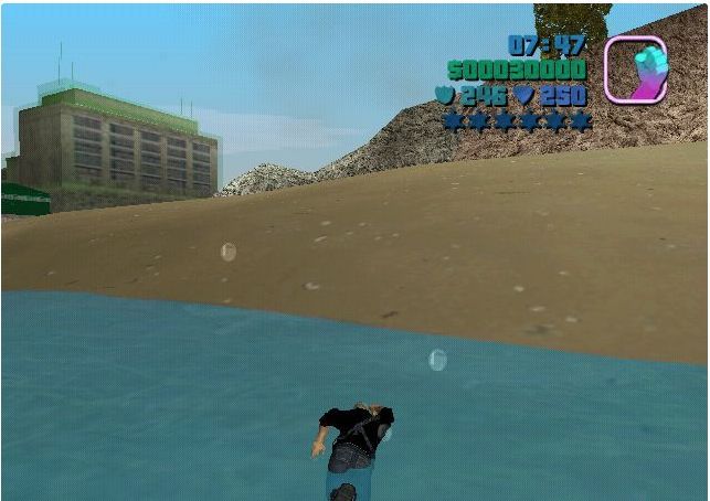 GTA Vice City: How to swim in the game