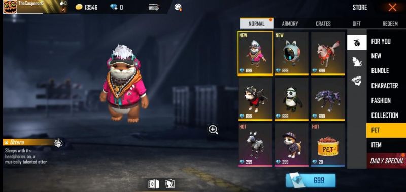 Free Fire: List of pet names