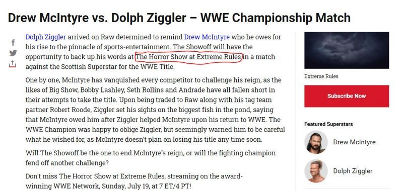 Drew McIntyre sortira-t-il des règles extrêmes avec le championnat WWE?