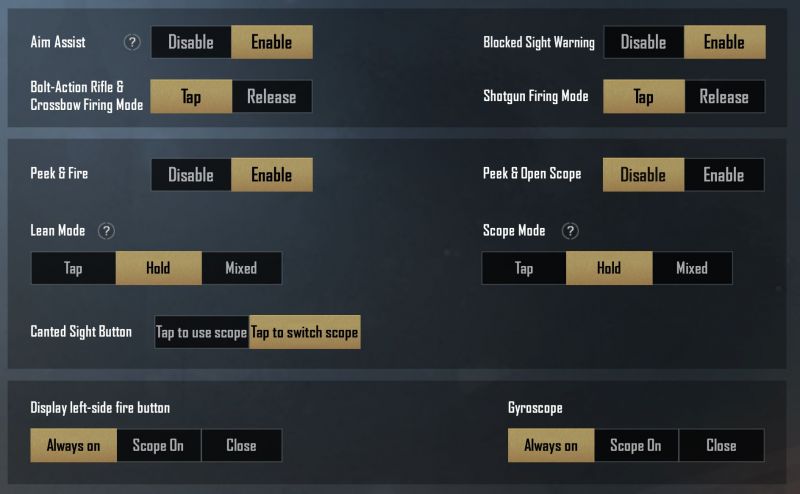  PUBG Mobile Sevou s in-game settings