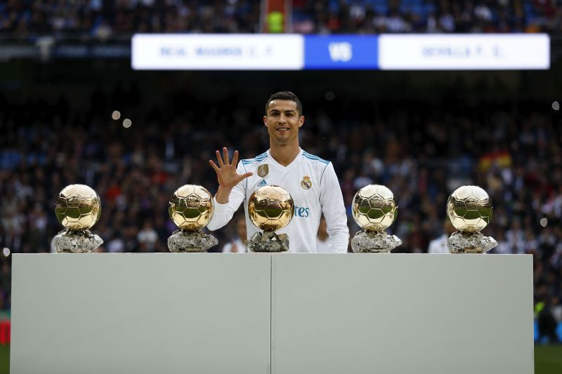 Ronaldo has won a whopping five Ballons d