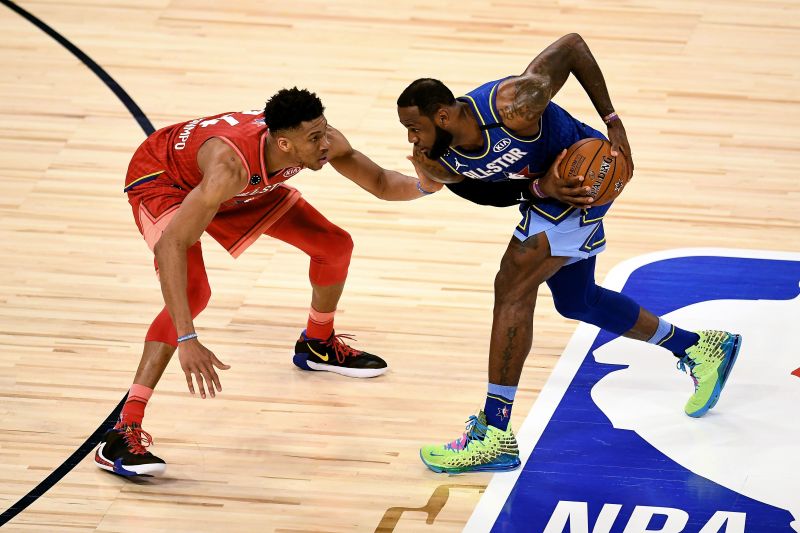 Giannis Antetokounmpo and LeBron James are in the running for the MVP award