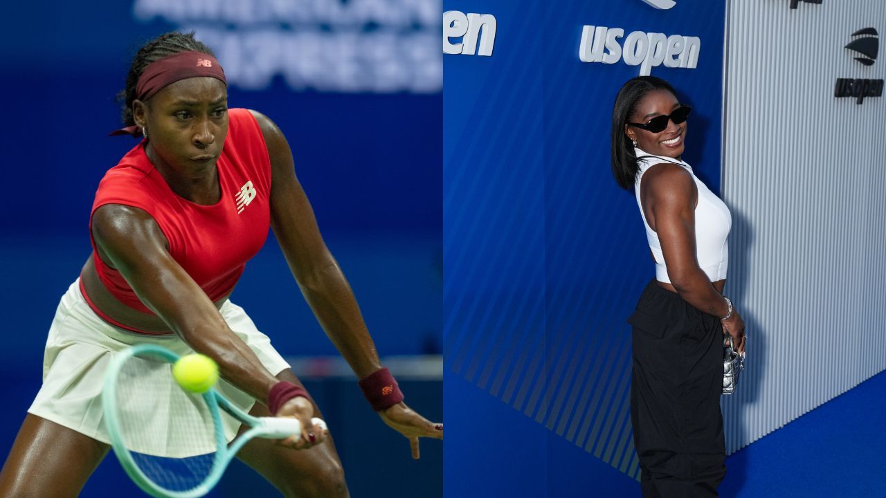 WATCH: Coco Gauff delightedly meets Simone Biles after making emotional admission about how the gymnast 'helped' her win US Open 2R clash