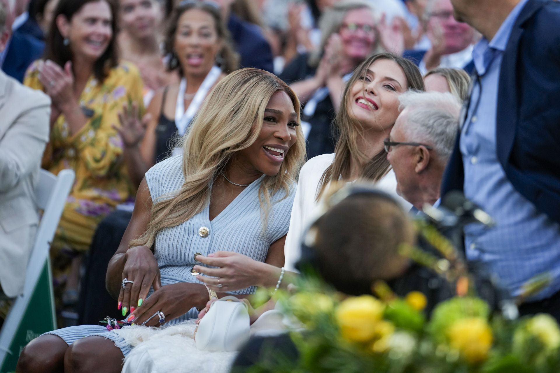 Serena Williams and Maria Sharapova at the International Tennis Hall of Fame Induction Ceremony 2025 - Source: Getty