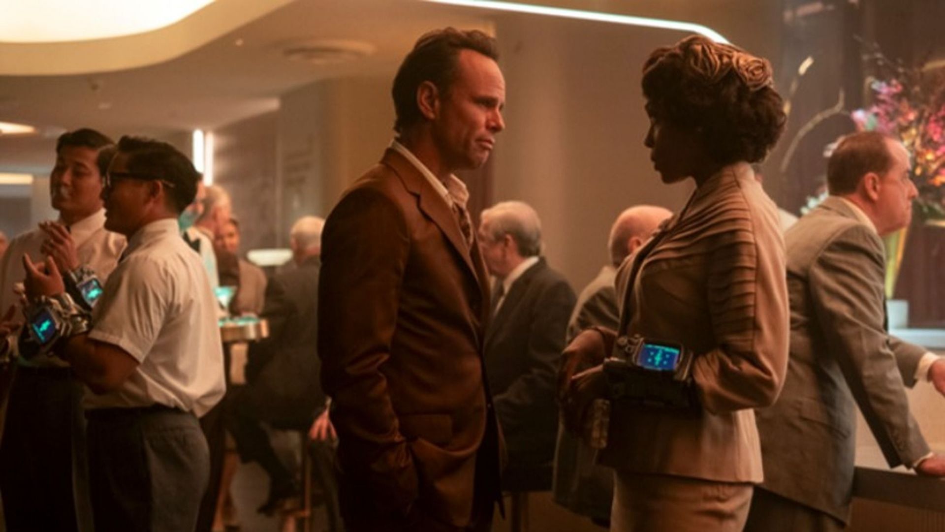 Fallout Season 2: First Look: Walton Goggins with Frances Turner. Photo credit: Lorenzo Sisti/Prime. © 2025 Amazon Content Services LLC.