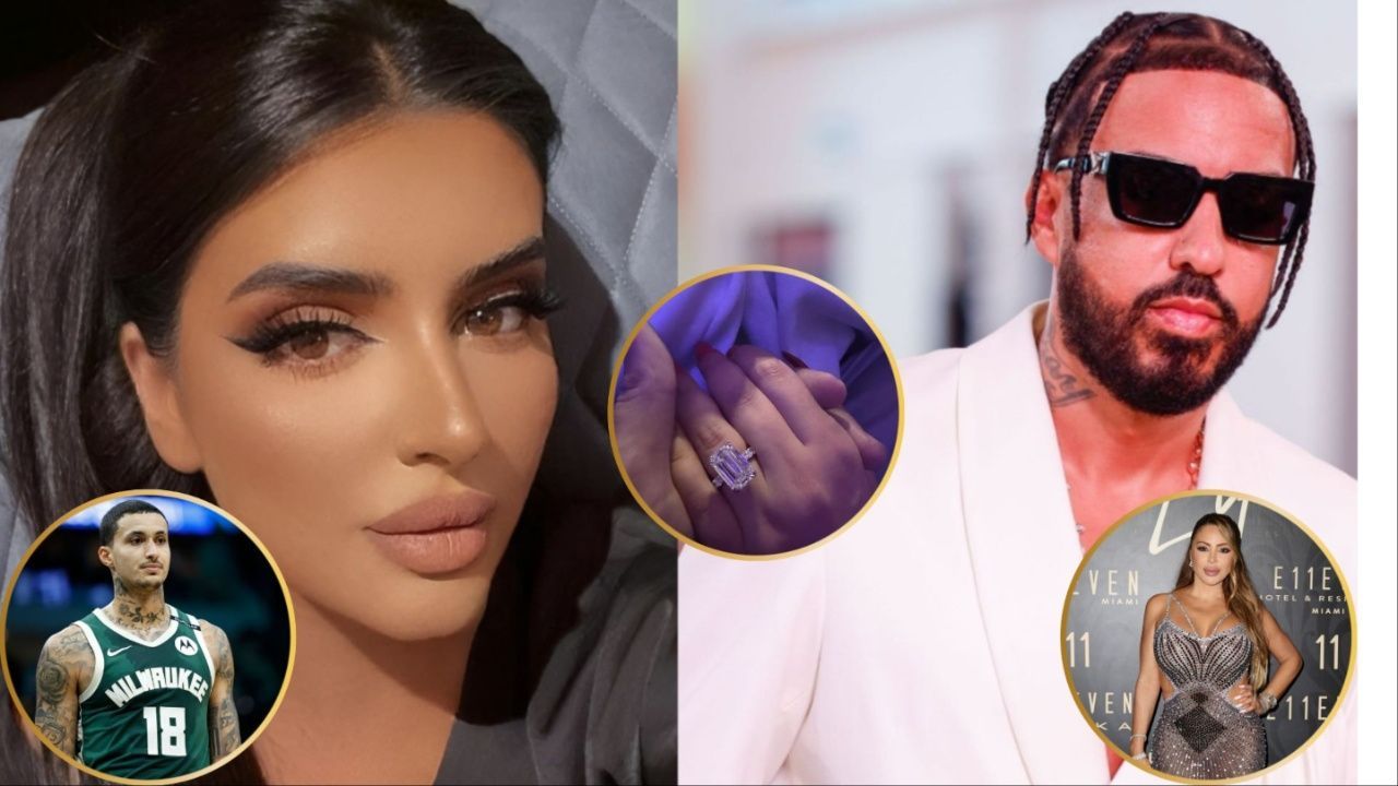 Larsa Pippen and Kyle Kuzma react as French Montana lavishes Dubai princess fiancee with $1M engagement ring