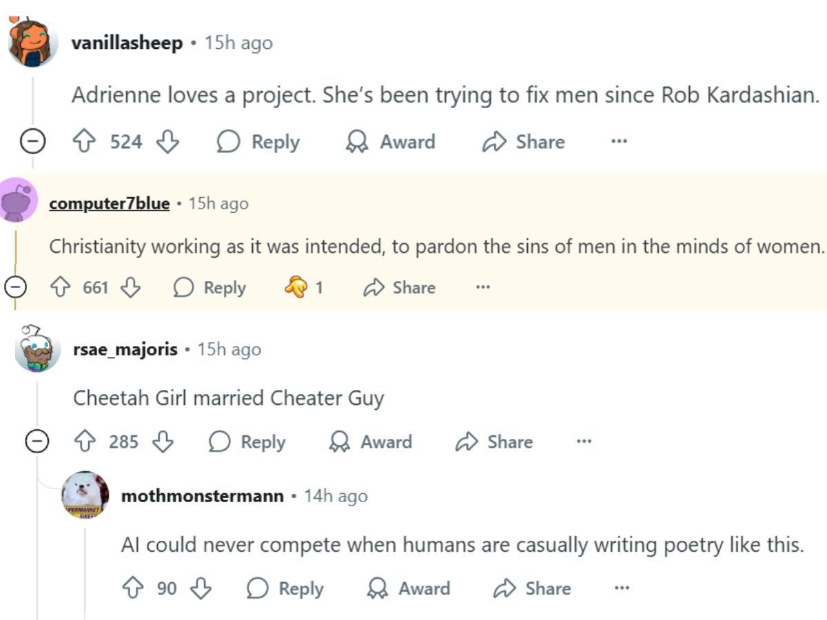 Netizens discuss Adrienne Bailon's remarks. (Photo: Reddit)