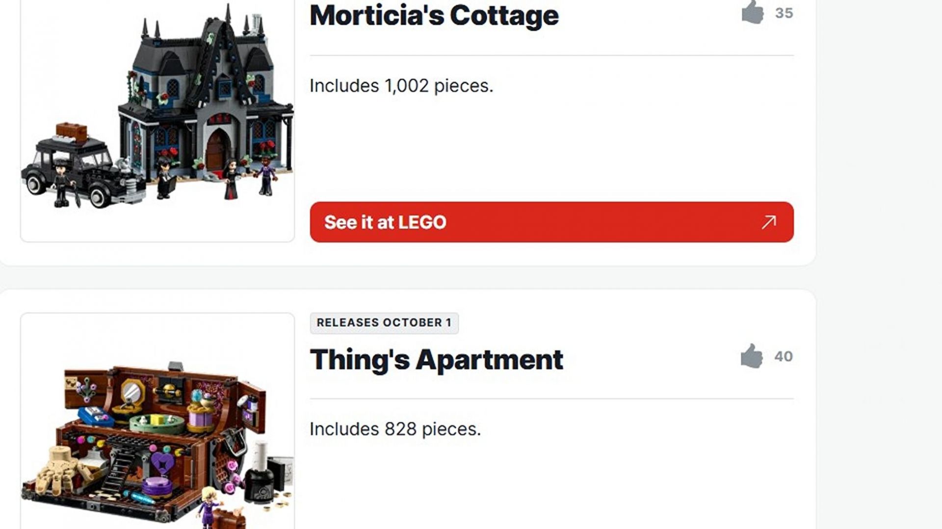 New LEGO Wednesday Sets Coming in October 2025 (Image via lego.com)