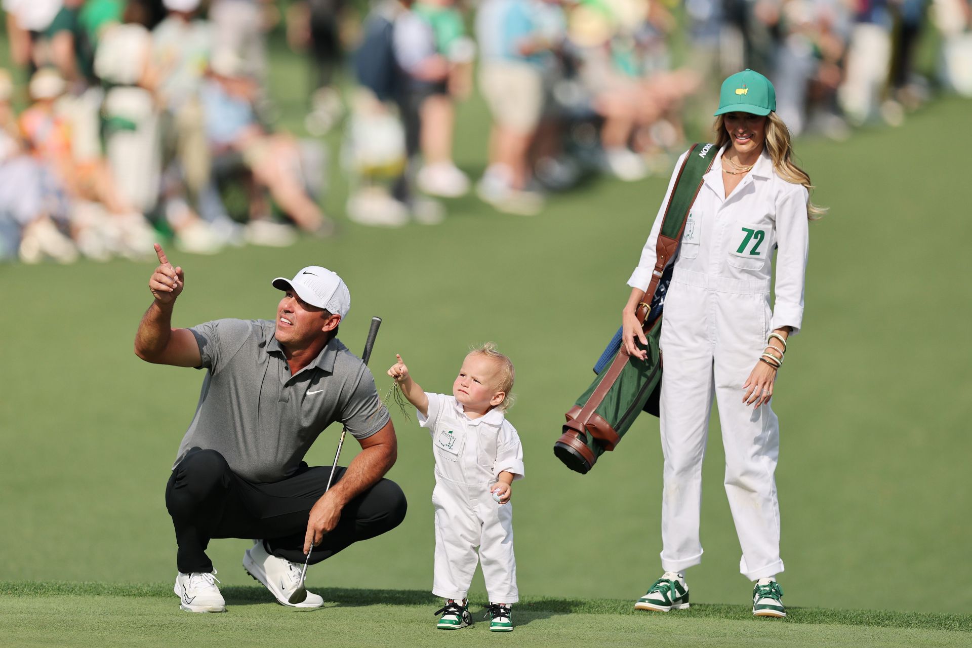 Jena Sims gets emotional as Brooks Koepka & Crew Koepka bring her a surprise gift