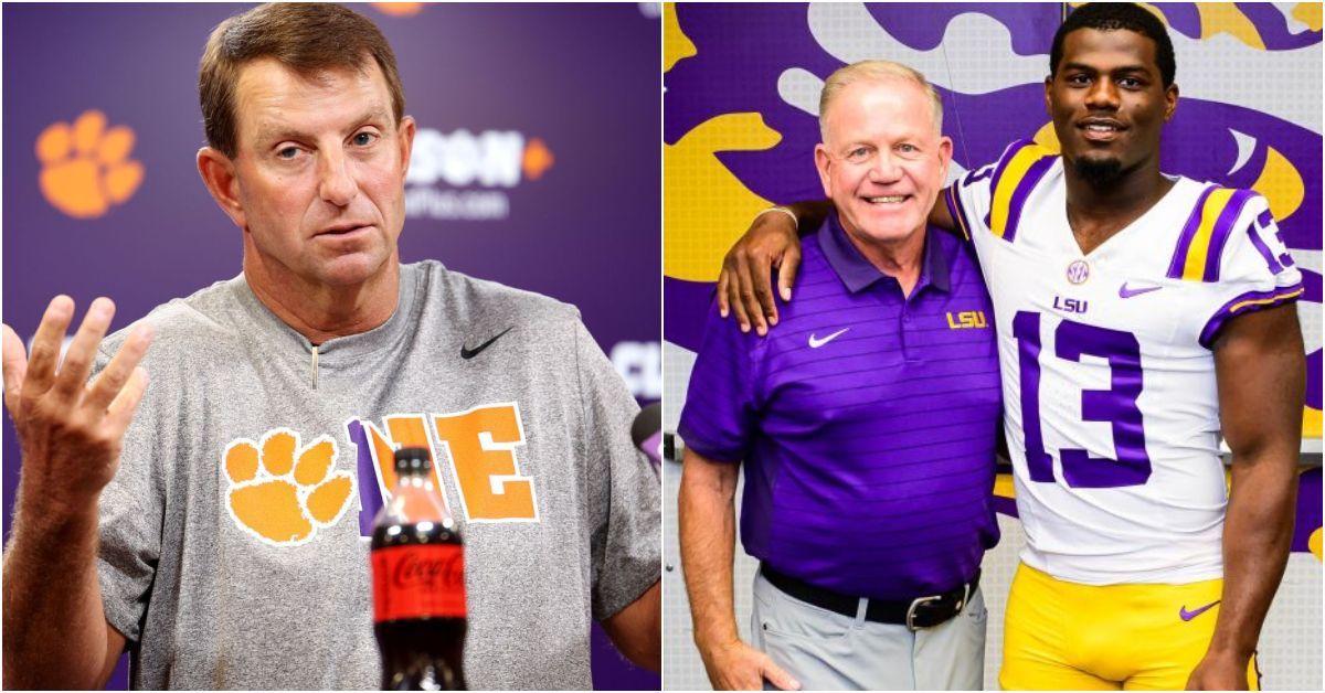 "Dabo Swinney is a rat": LSU fans accuse Clemson HC of "snitching" after A.J. Haulcy gets suspended for first half in season opener