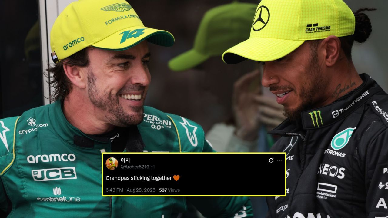 "Grandpas sticking together": Fans react to Fernando Alonso coming out in support of Lewis Hamilton