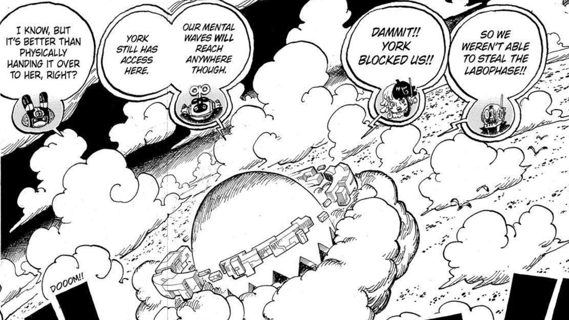 Edison, Pythagoras, Atlas, and Shaka's latest appearance in the One Piece manga (Image via Shueisha)