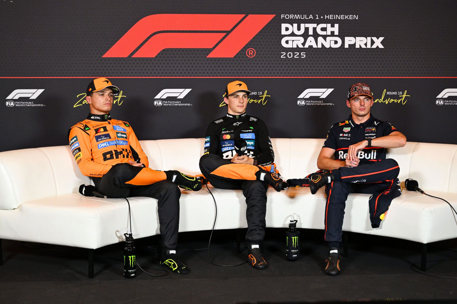Watch: Lando Norris, Max Verstappen and Oscar Piastri left dumbfounded by an intriguing question from a journalist