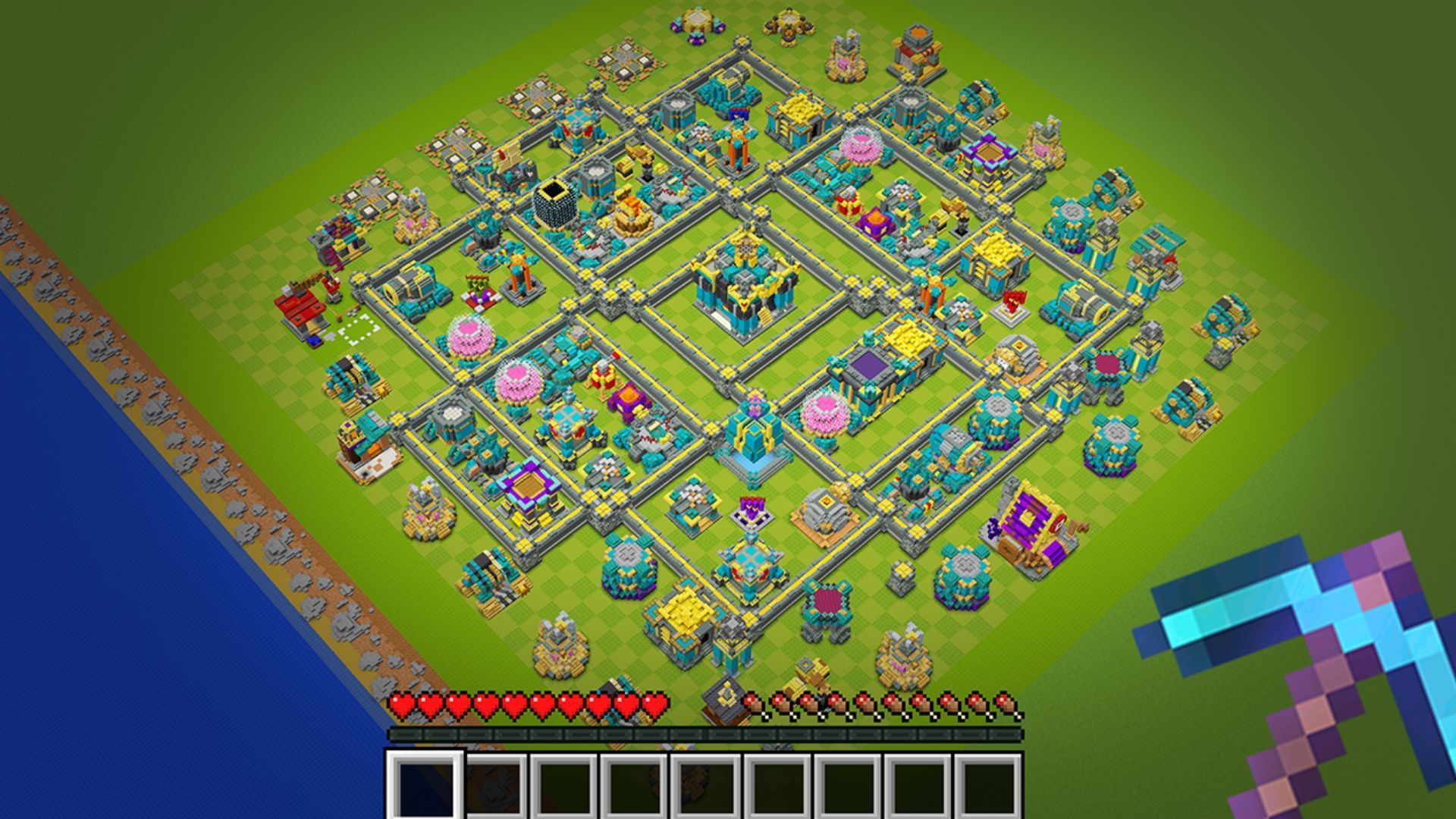 Fan recreates their Clash of Clans base in Minecraft