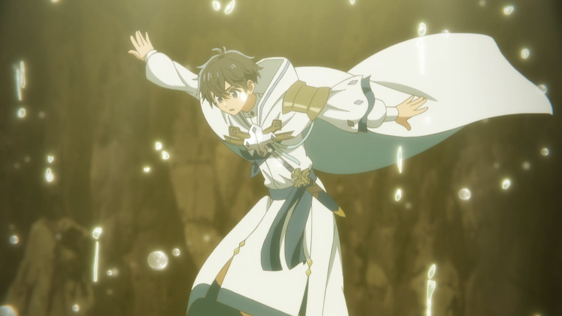 Ryo descending through the dungeon as seen in the anime (Image via Typhoon Graphics and Wonderland)