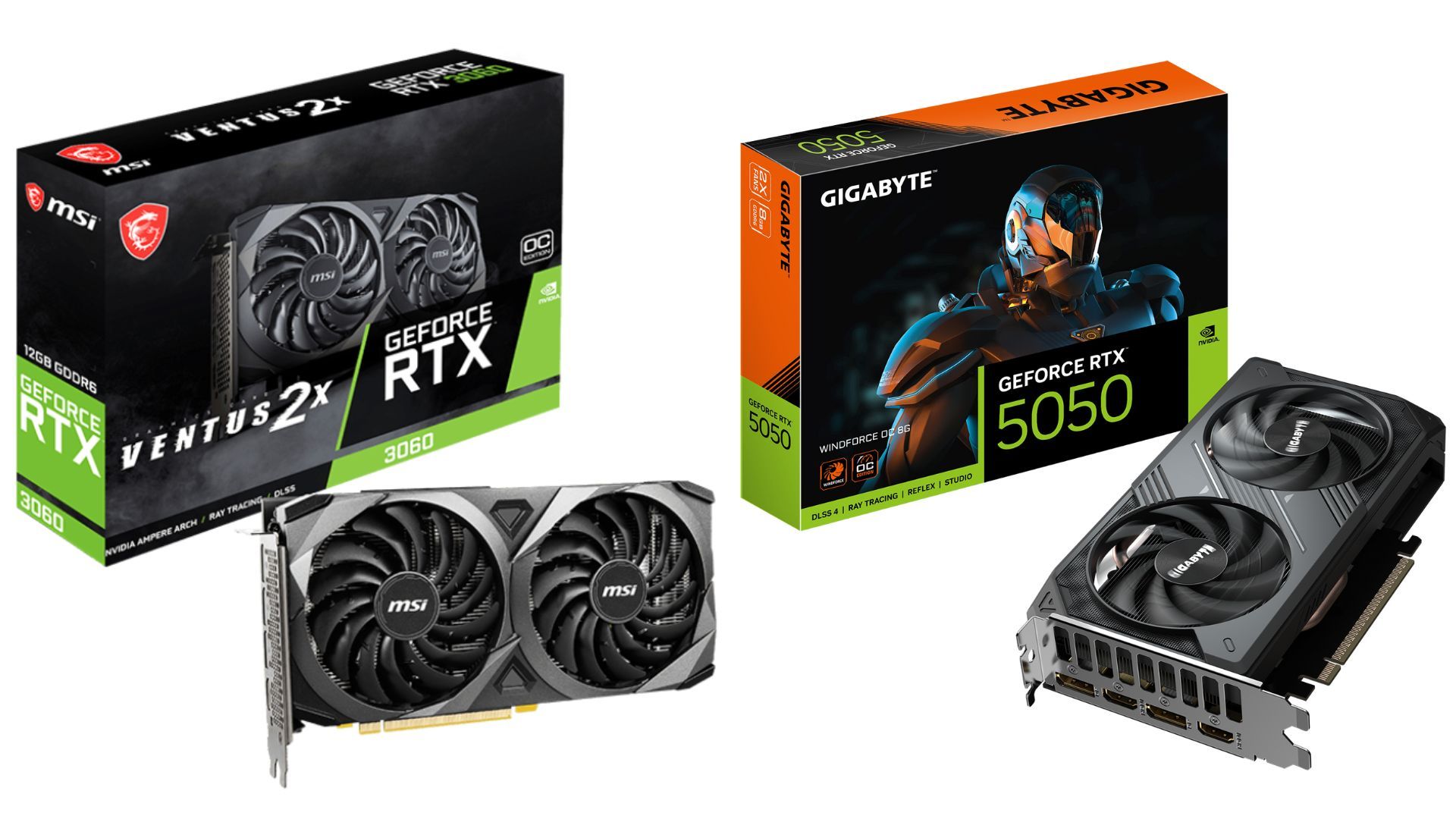Nvidia RTX 3060 12 GB vs RTX 5050 8 GB: Which is best for gaming?