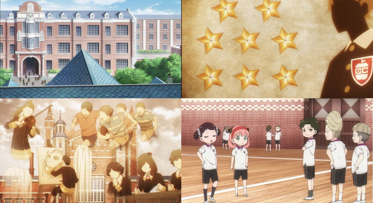Spy x Family’s anime school (Image via Clover works)