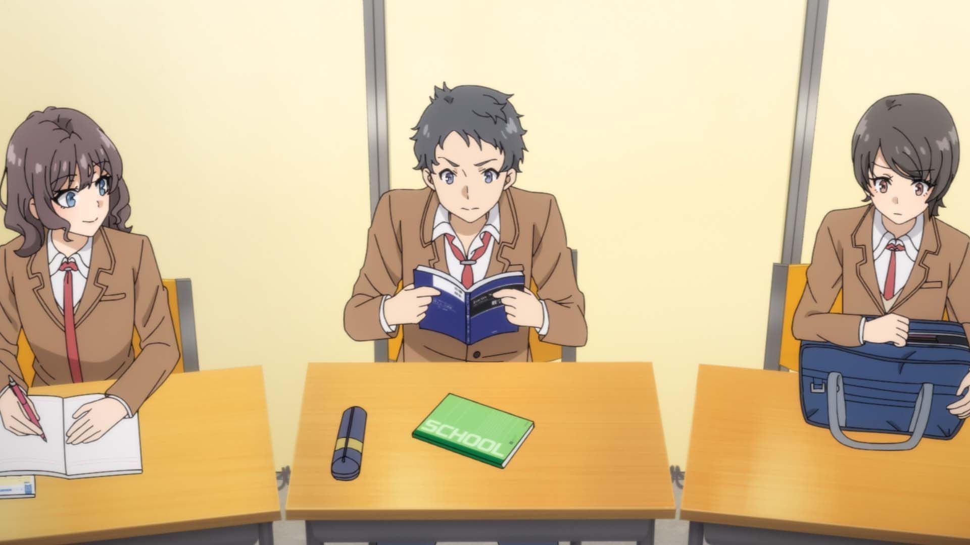 Sakuta's students, as seen in Rascal Does Not Dream of Santa Claus episode 8 (Image via Studio CloverWorks)