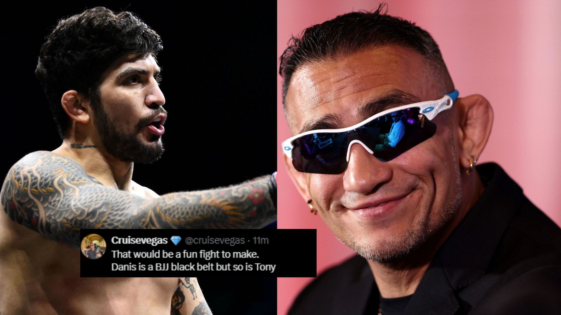 "This like the UFC B-list championships" - Fans react as Tony Ferguson and Dillon Danis share moment of respect after Misfits 22 wins