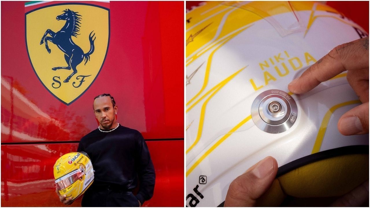 Pictures: Lewis Hamilton and Ferrari share special tribute for Niki Lauda for F1 Italian GP