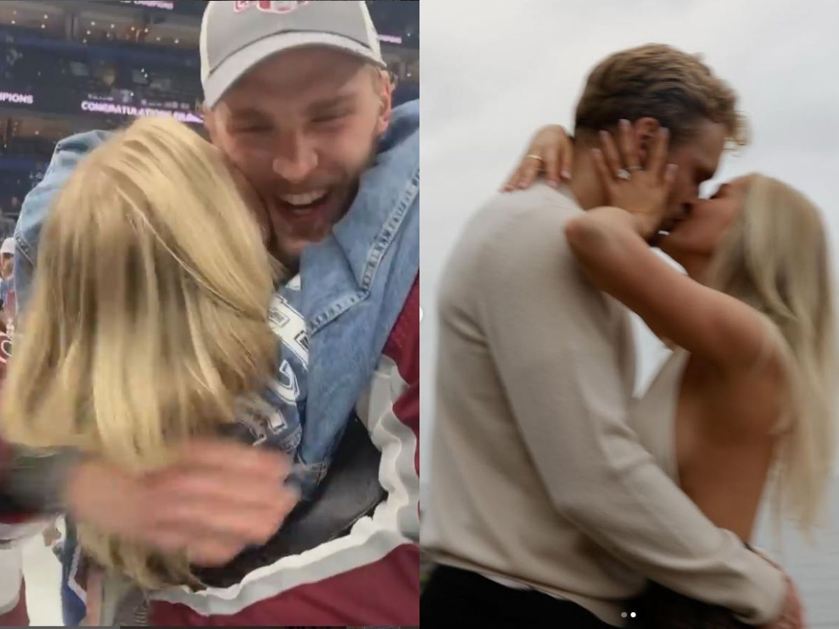 In Photos: Mikko Rantanen gets engaged to long-time girlfriend Susana with a romantic kiss