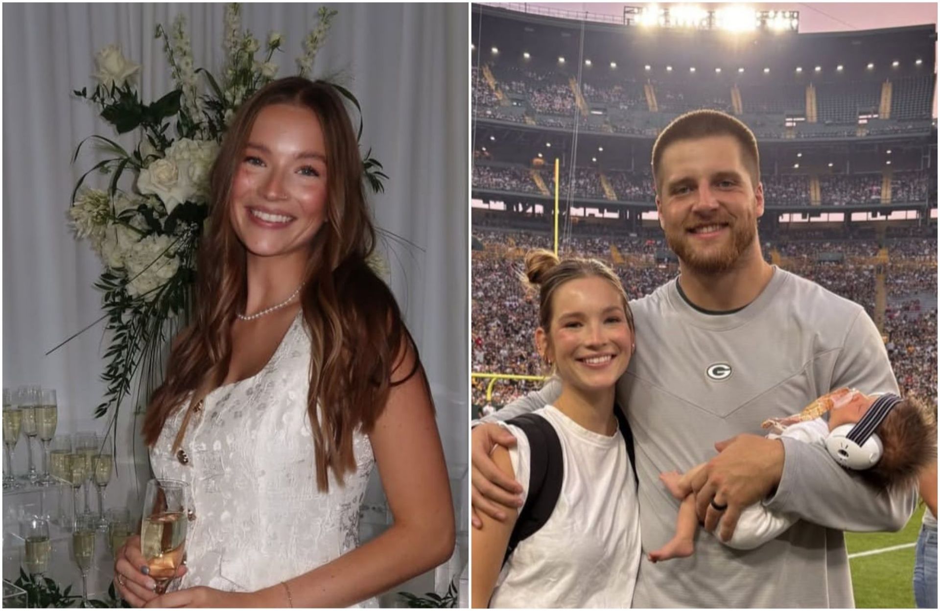 Tucker Kraft's wife Baylee rocks soccer mom outfit with daughter Charlotte for Packers vs. Commanders TNF game 