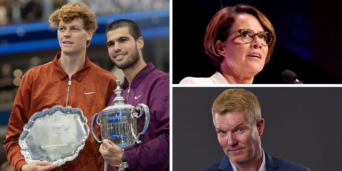 "Putting Mary Carillo's disastrous ceremony to shame" - Fans laud Jim Courier for letting Alcaraz, Sinner take centerstage after US Open final