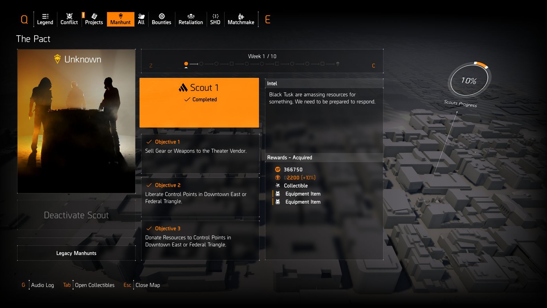 The Division 2 Y7S2 The Pact Week 1 Manhunt guide: Scout 1 objectives and solutions