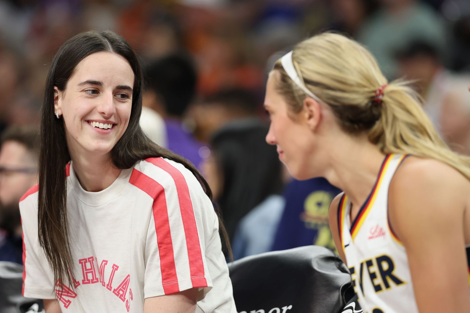 "That's her literal BFF besides Kate": Fans react as Caitlin Clark shows up for Dodgers vs Orioles game with $88,261 Fever teammate
