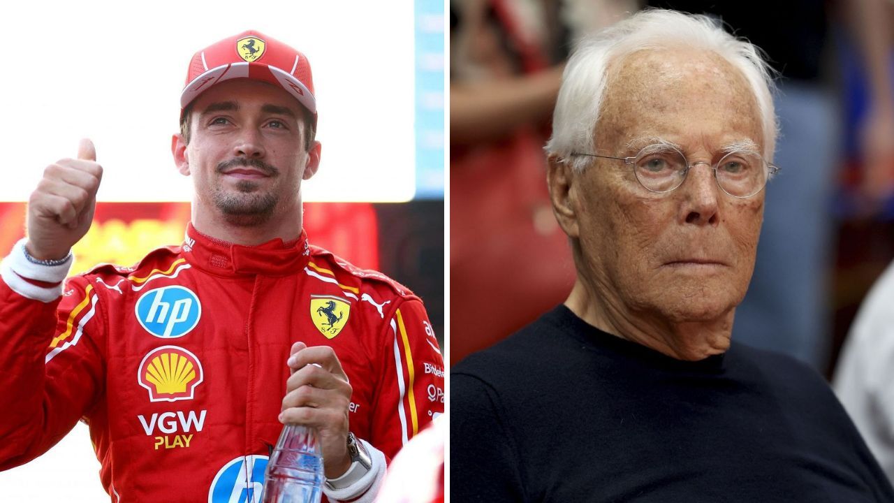 Charles Leclerc shares tribute for legendary fashion icon Giorgio Armani on his death