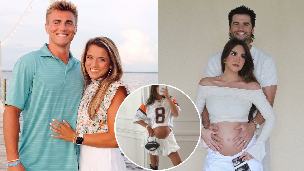 Bo Nix's wife Izzy sends 1-word message as Jarrett Stidham's wife Kennedy flaunts baby bump in Broncos jersey in Week 1 game vs. Titans