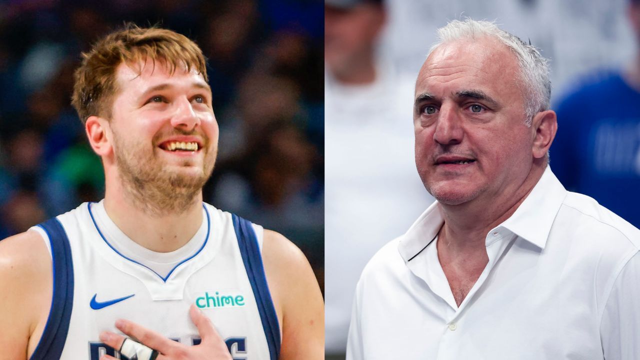 "No one is safe from skinny Luka": Fans erupt as Luka Doncic shows no mercy dunking on 6'8" dad during Slovenia warmups