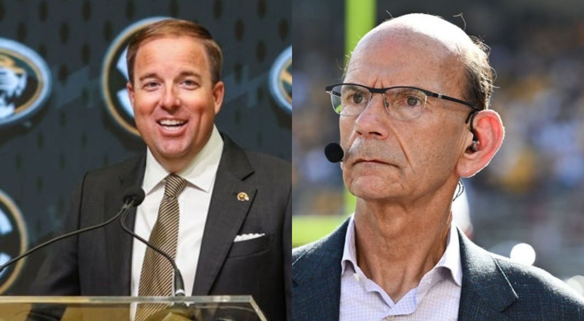 "I'm three haircuts away from looking like you": Missouri HC Eliah Drinkwitz takes hilarious swipe at Paul Finebaum's baldness on live TV