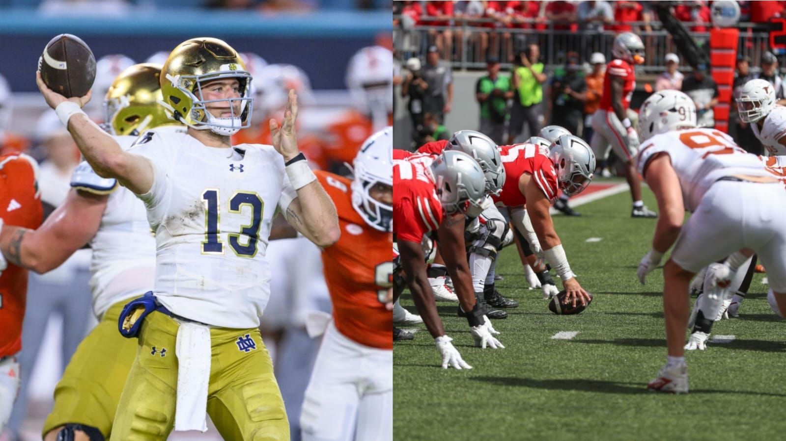 "Texas & Notre Dame should not be in top 10": CFB fans debate over Week 2 coaches poll release after dramatic results