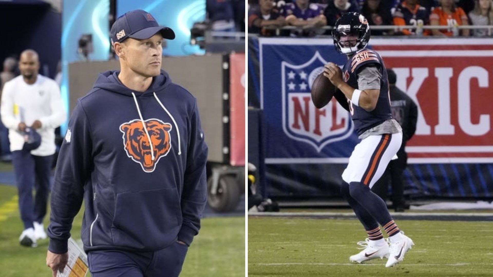 Watch: Ben Johnson fuming at Caleb Williams over Bears QB's costly mistakes in heartbreaking loss vs. Vikings
