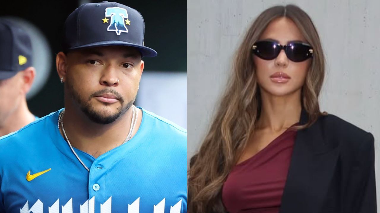 Taijuan Walker's wife Heather rocks sleek black double-breasted coat and mini-bag combo in New York before stepping into a glamorous party scene