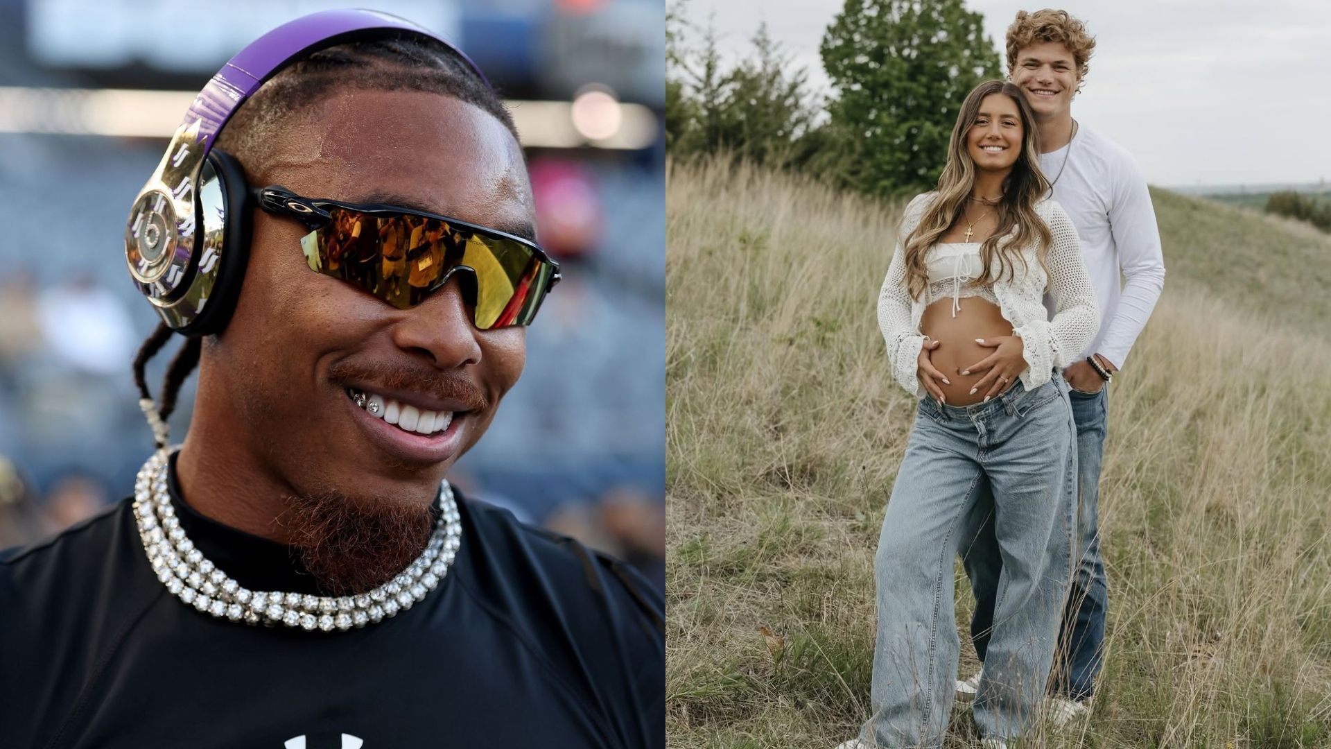 Justin Jefferson sends heartfelt message as J.J. McCarthy skips Vikings practice to welcome baby boy with fiancée Katya Kuropas