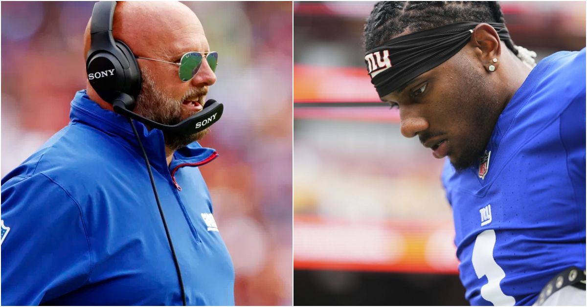 "I got NBF": Malik Nabers clears air on sideline outburst with Brian Daboll during Commanders vs. Giants Week 1 game thumbnail