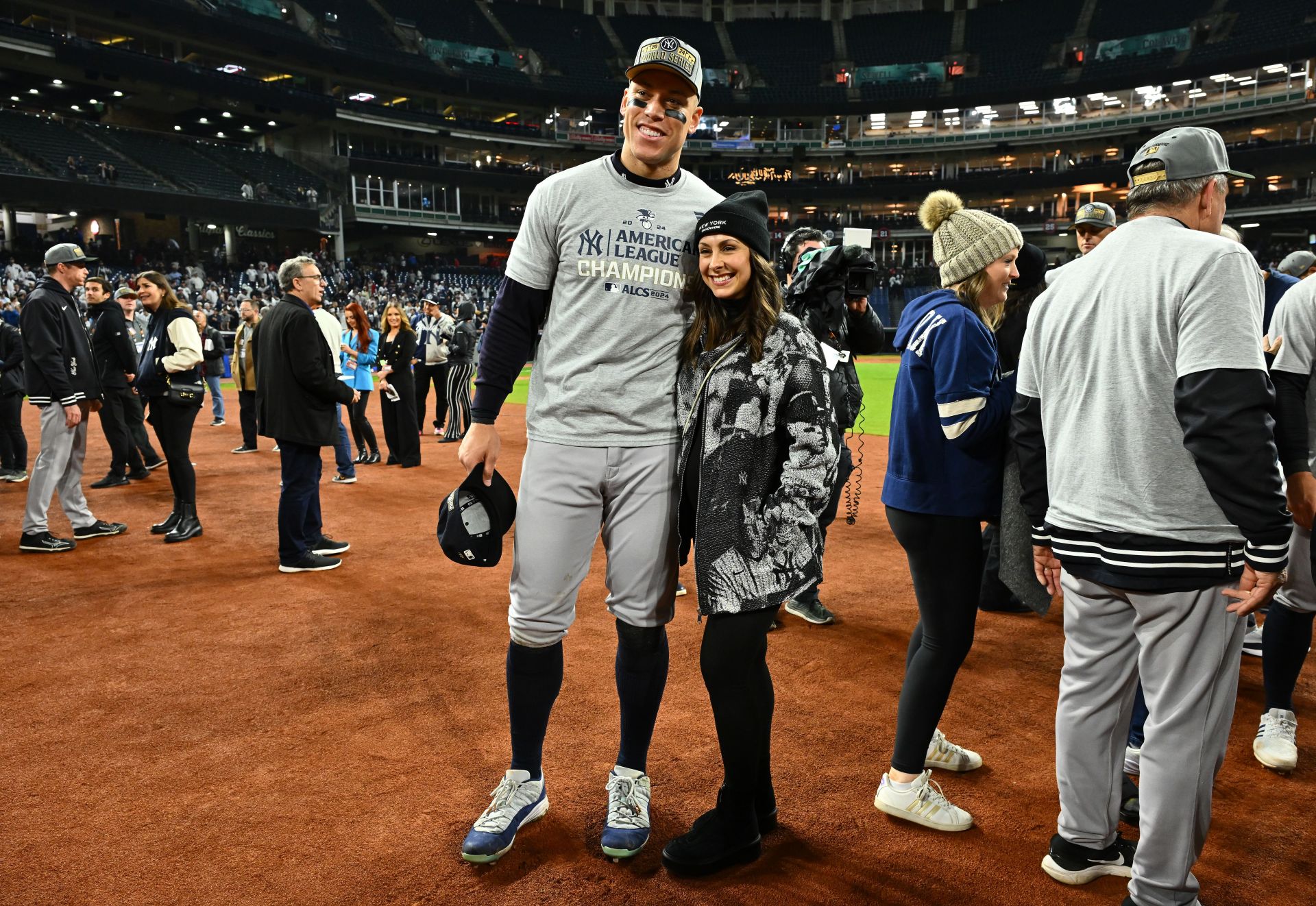 Aaron Judge suits up with wife Samantha in radiant drop-waist gown for Carlos Rodon’s star-studded gala