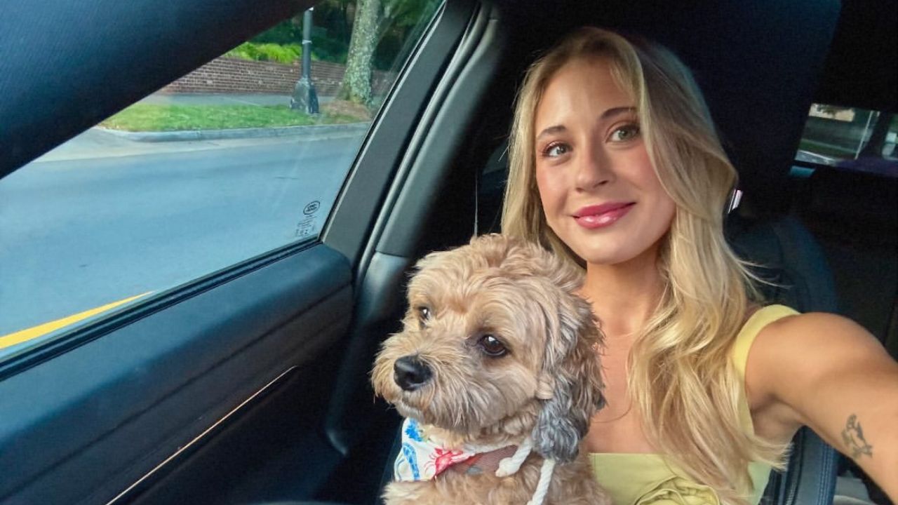 Ryan Blaney's sister steals the spotlight with her 'passenger prince' pup 