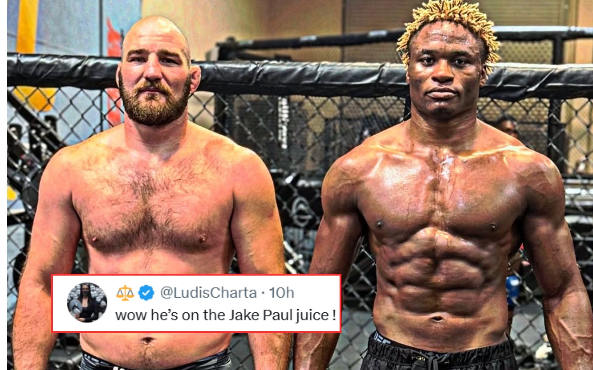 "Wow he’s on the Jake Paul juice," "Sean is jealous lol" - Fans react as Sean Strickland claims Ateba Gautier’s shredded physique was photoshopped