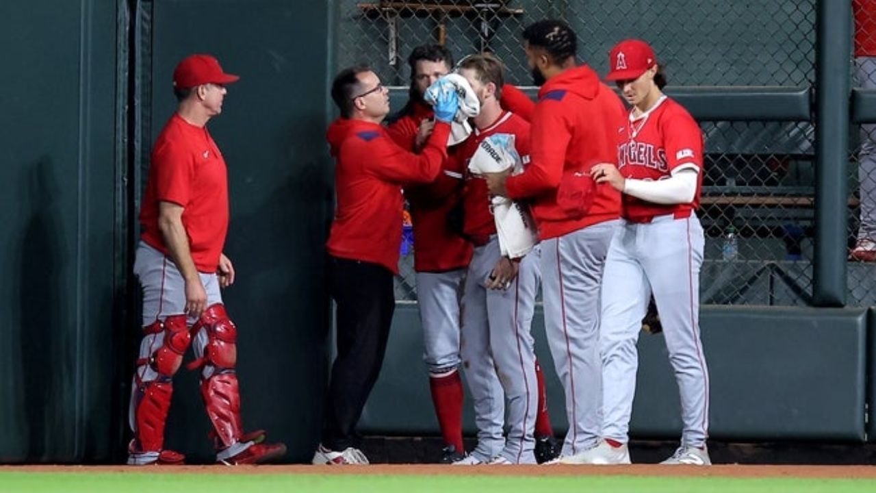 “We were all shook” - Angels’ Jo Adell calls out MLB after Taylor Ward’s wild collision into left field leaves outfielder bloodied