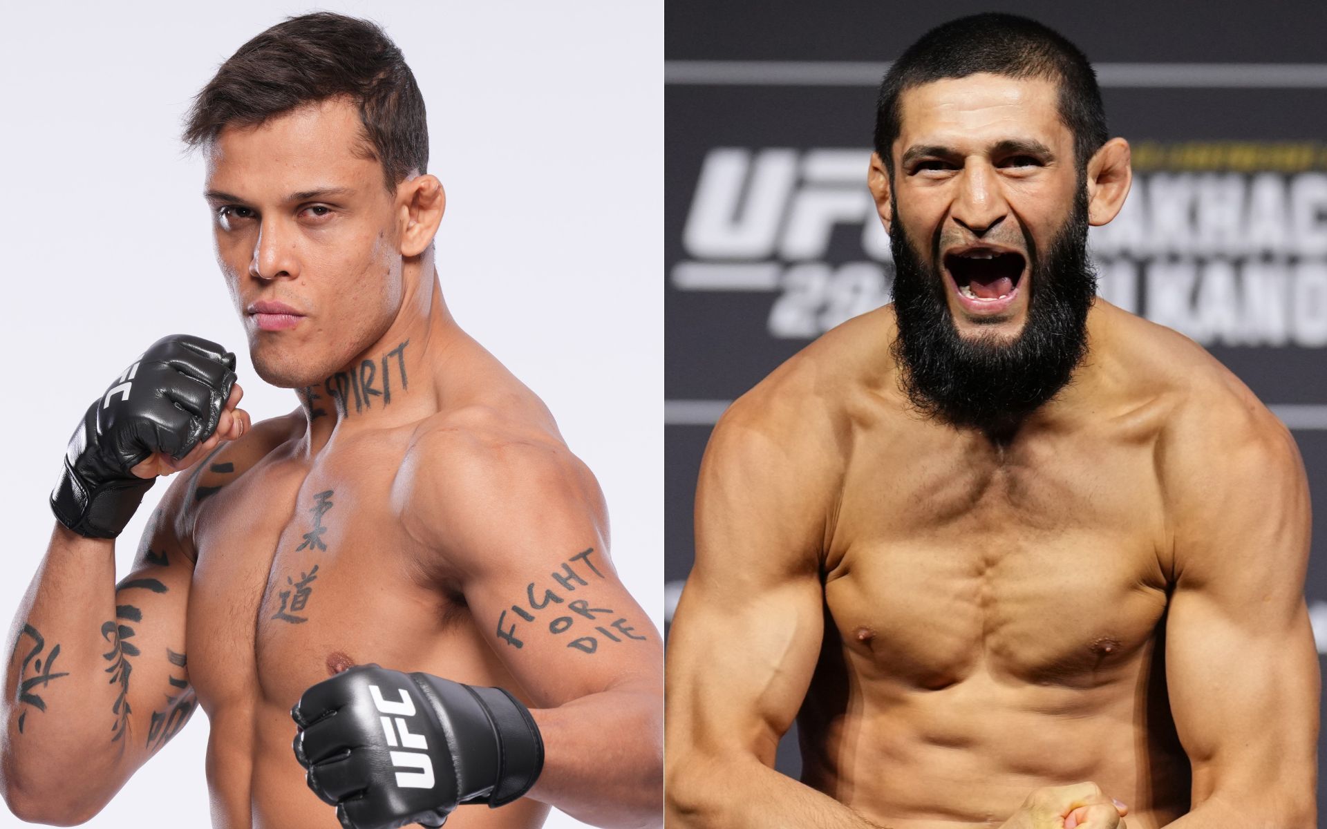 Caio Borralho gets 100% real about potentially fighting "friend" Khamzat Chimaev despite having previously trained with him