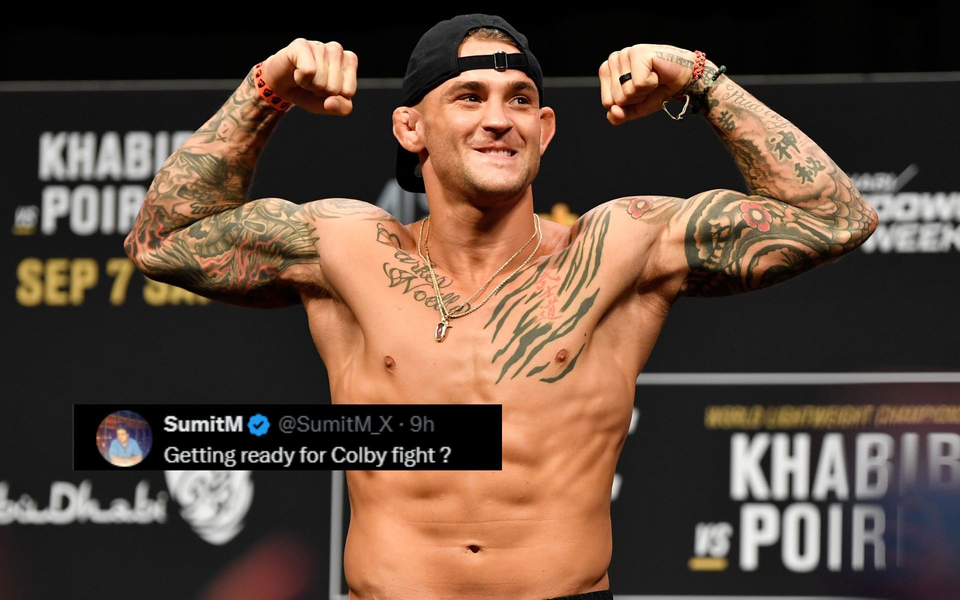 "Bro will go to middleweight division" - Fans left shocked as picture of beefed up Dustin Poirier emerges