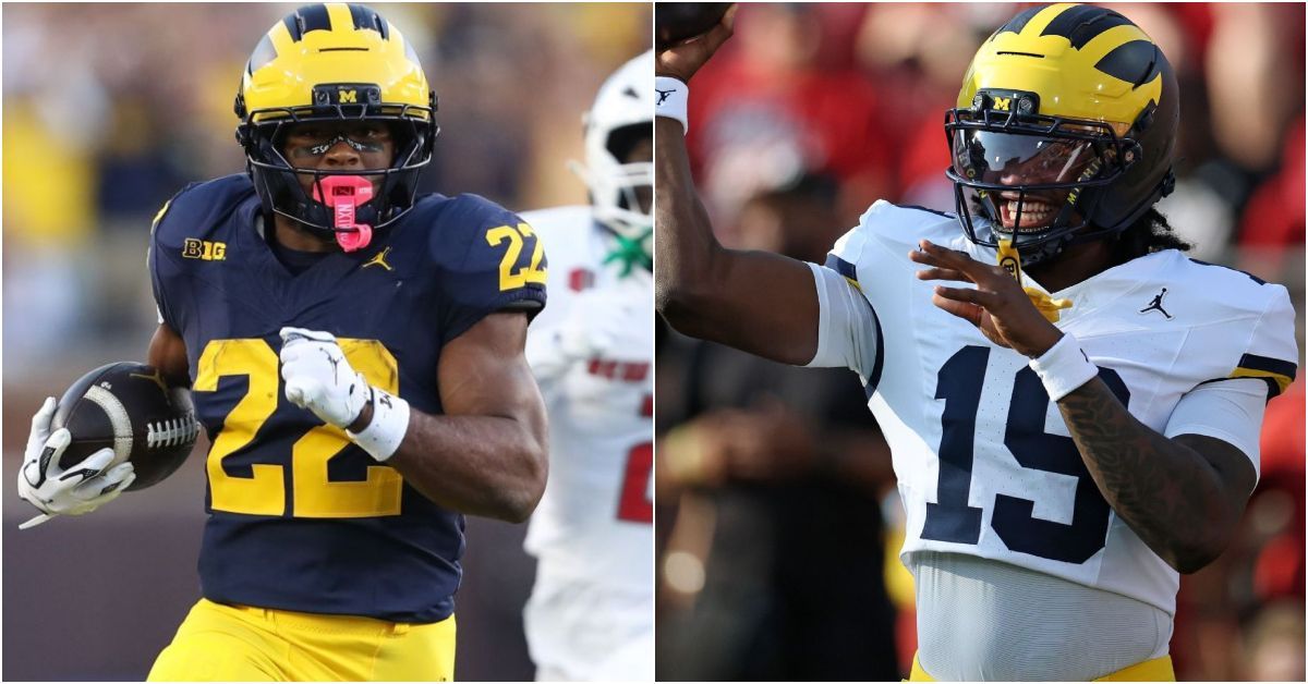 "Michigan is cooked": CFB fans roast Wolverines as Bryce Underwood gets into heated argument with RB Justice Haynes on sidelines during Oklahoma clash