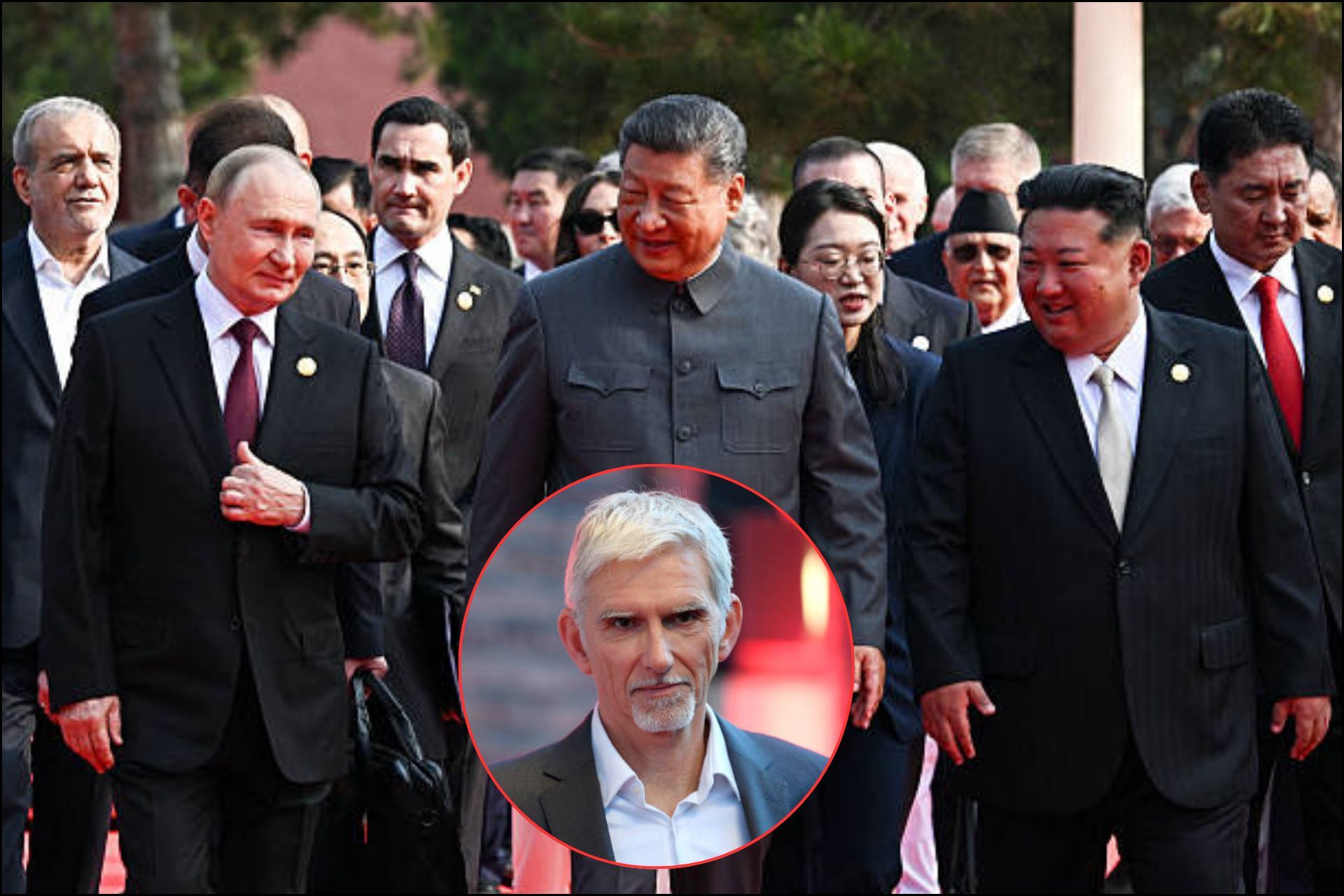 "This gives me the creeps": Damon Hill reacts to an image of Vladimir Putin, Xi Jinping, and Kim Jong Un