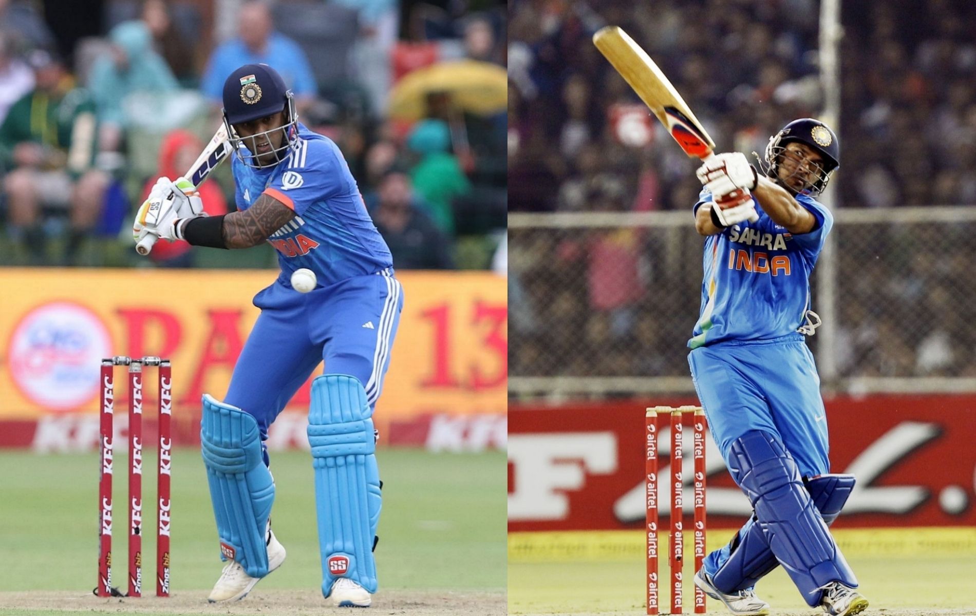 Suryakumar Yadav vs Yuvraj Singh - comparing their T20I stats after 58 matches