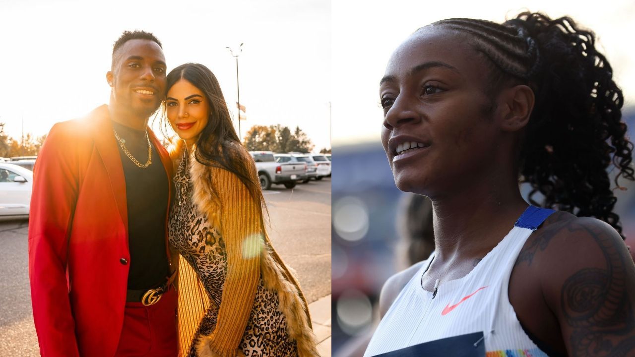 Kenny Bednarek's girlfriend Sharmila Nicollet reacts to Sha'Carri Richardson's training look ahead of World Championships