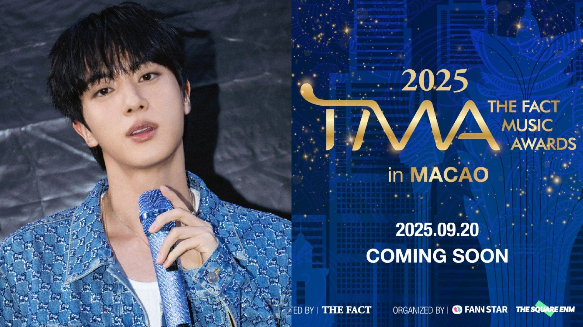"CONGRATULATIONS JIN" trends on social media as the BTS member wins the Choice Individual Award at The Fact Music Awards 2025
