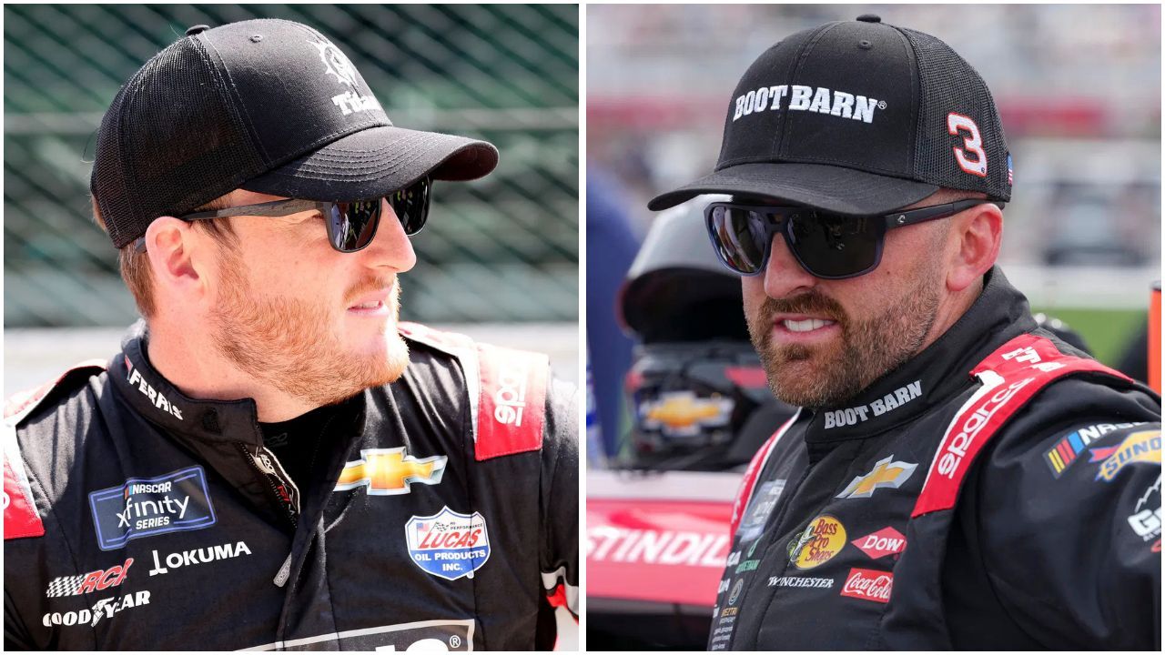 Ty Dillon sent spinning into the wall by his brother Austin Dillon at WWT Raceway